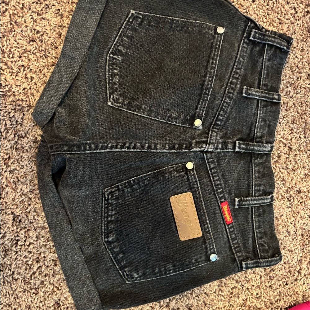 Vintage Black wrangler Denim Shorts